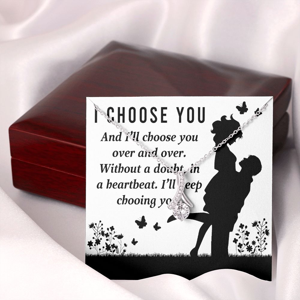 I Choose You Alluring Ribbon Necklace-Express Your Love Gifts