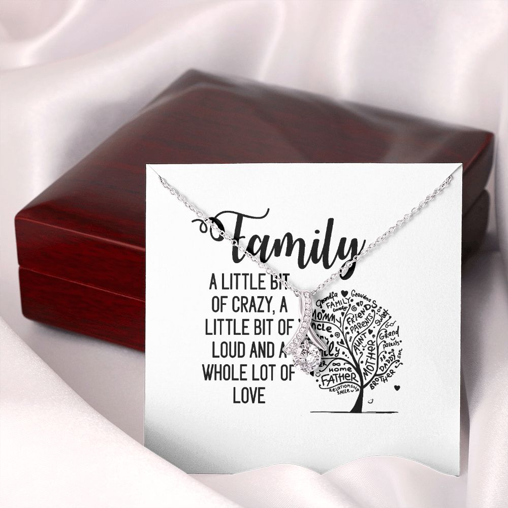 Family Alluring Ribbon Necklace-Express Your Love Gifts