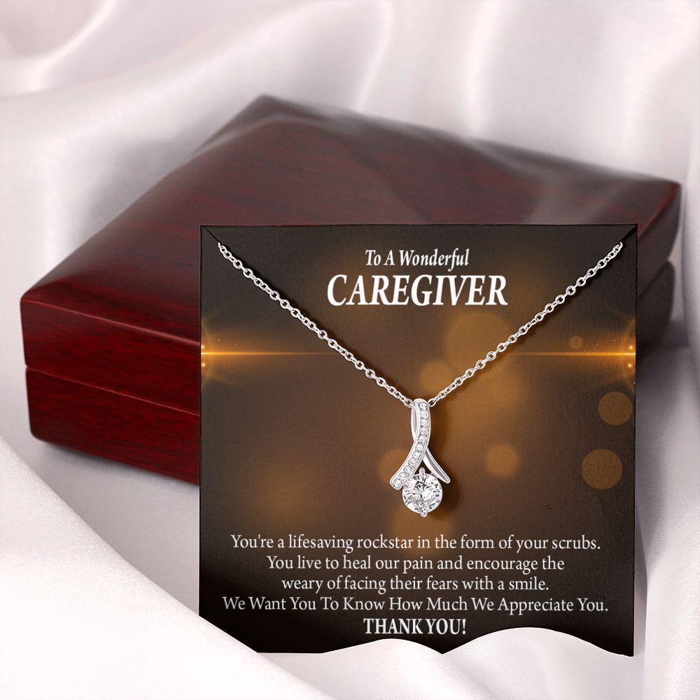 Rockstar Caregiver Alluring Ribbon Necklace-Express Your Love Gifts