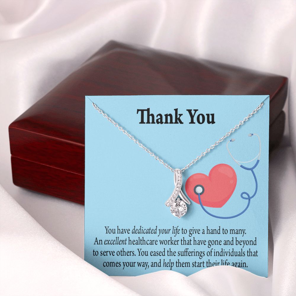 Gift Idea For Hospital Staff Alluring Ribbon Necklace-Express Your Love Gifts