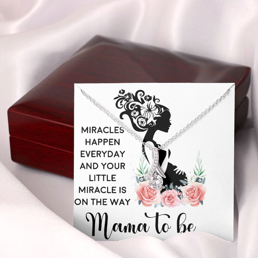 Mama To Be Alluring Ribbon Necklace-Express Your Love Gifts
