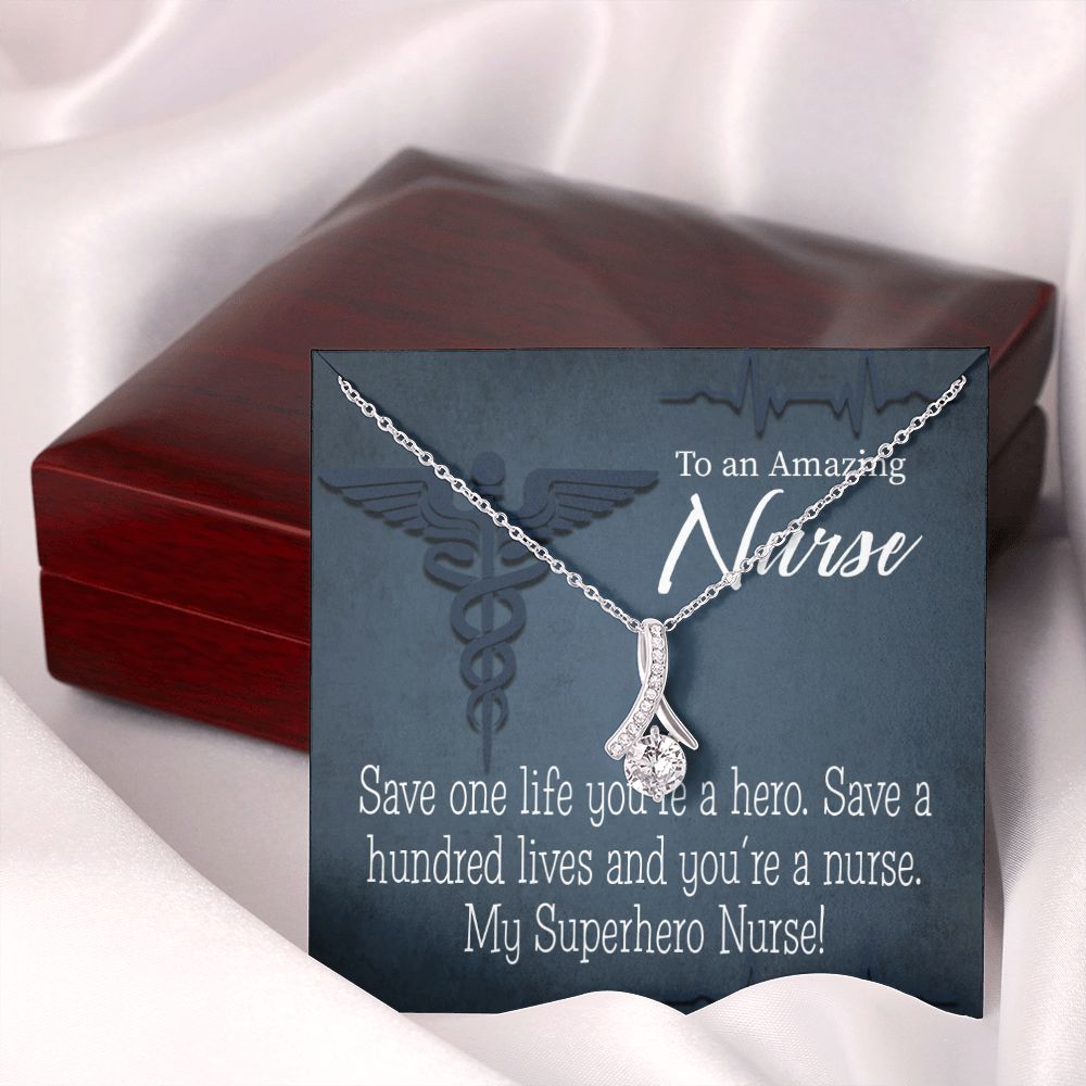 My Superhero Nurse! Alluring Ribbon Necklace-Express Your Love Gifts