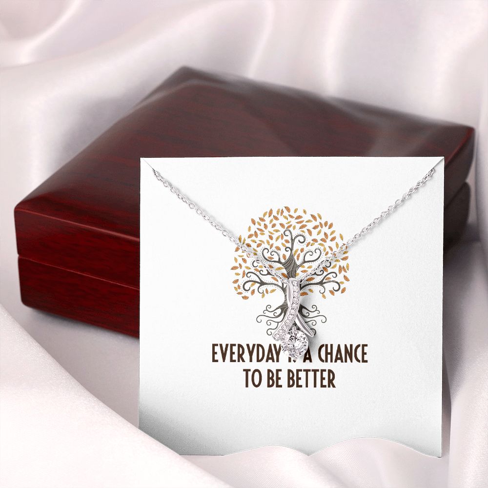 Everyday is a Chance Alluring Ribbon Necklace-Express Your Love Gifts