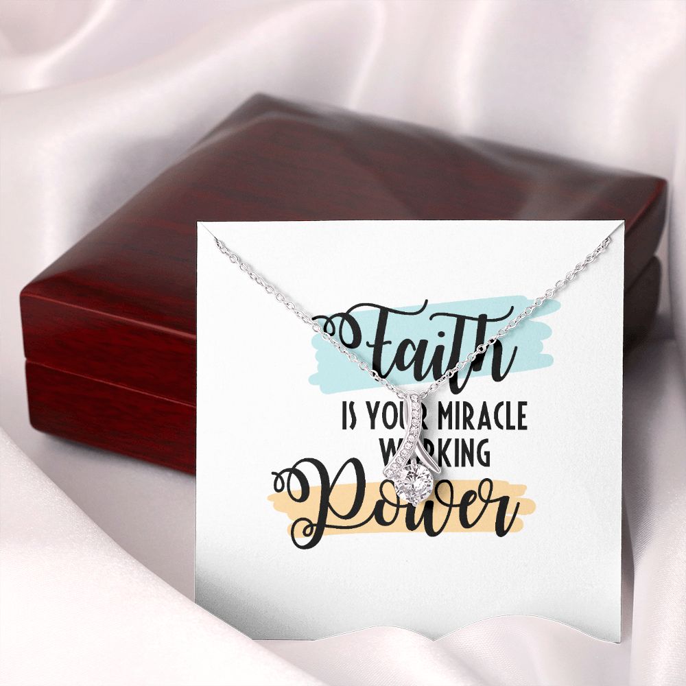 Faith Alluring Ribbon Necklace-Express Your Love Gifts