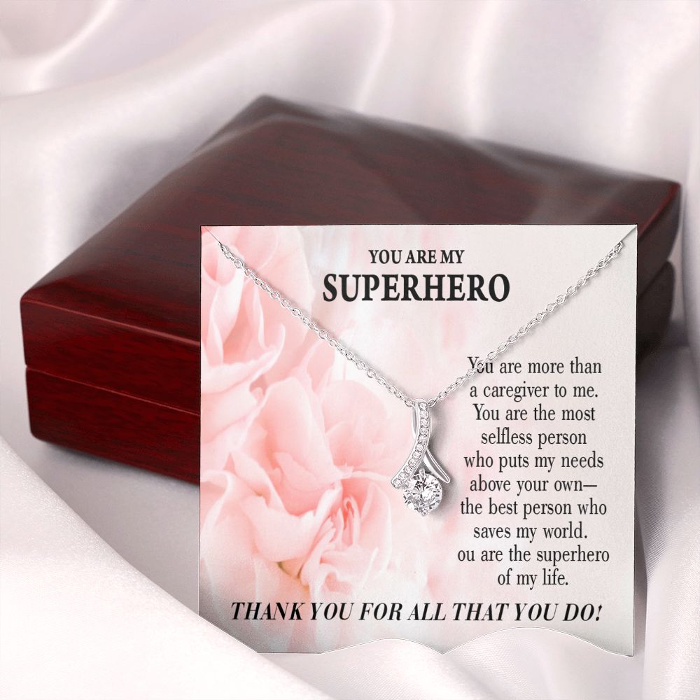 Touching Gift For Caregivers Alluring Ribbon Necklace-Express Your Love Gifts