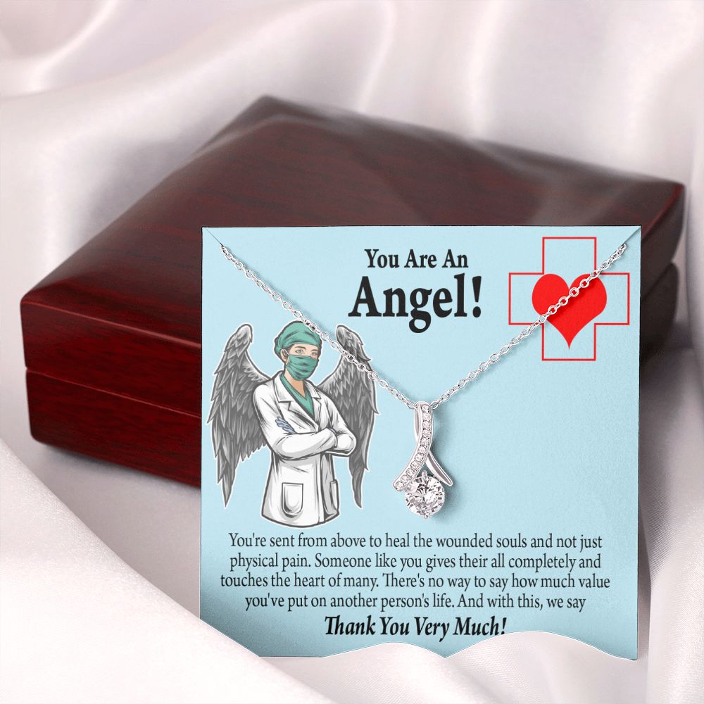 You Are an Angel Nurse Alluring Ribbon Necklace-Express Your Love Gifts