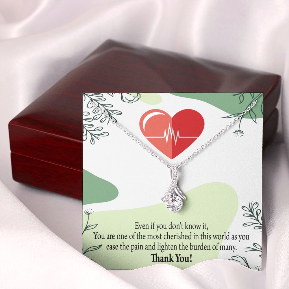 Thank You Necklace Medical Alluring Ribbon Necklace-Express Your Love Gifts