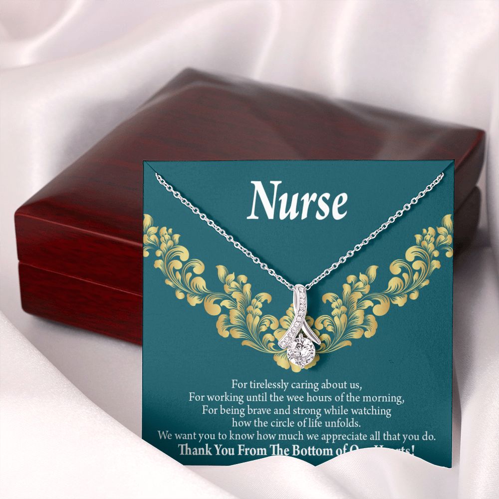 Thank You Medical Hero Alluring Ribbon Necklace-Express Your Love Gifts