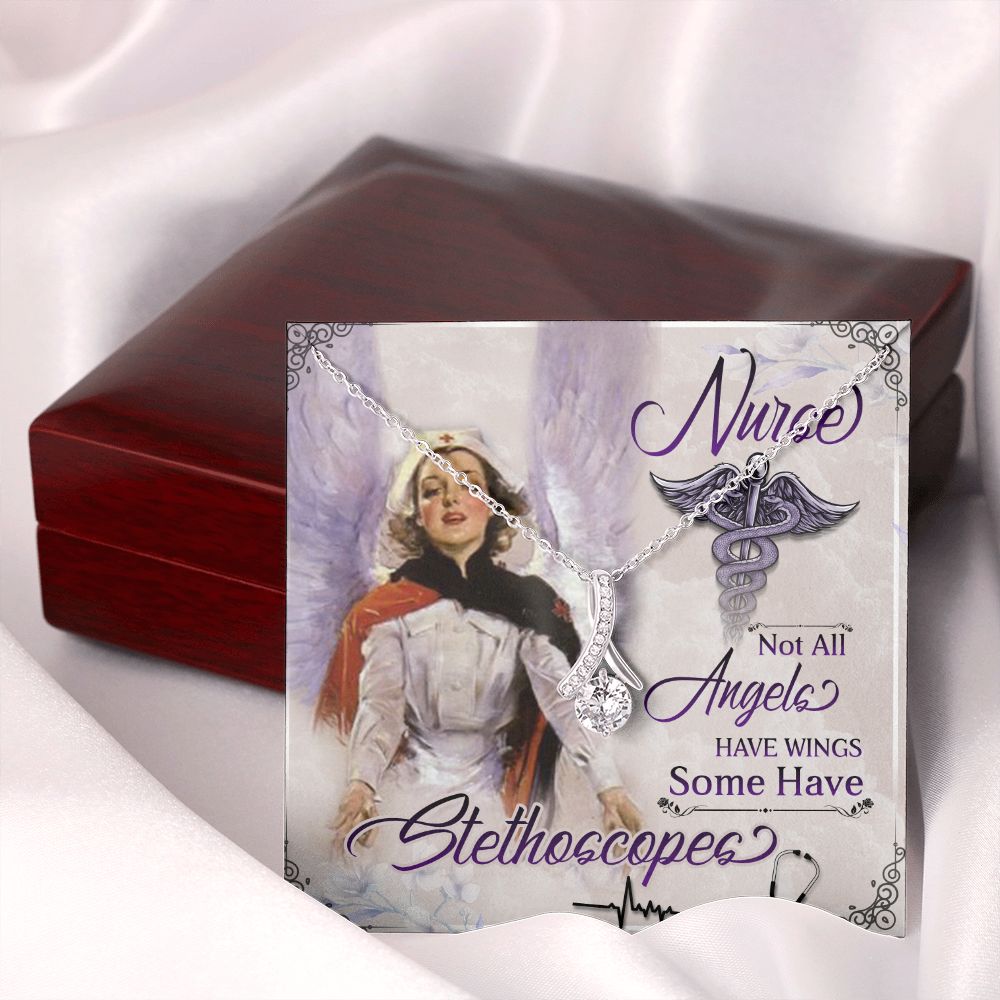 Not aAll Angels Have Wings Alluring Ribbon Necklace-Express Your Love Gifts