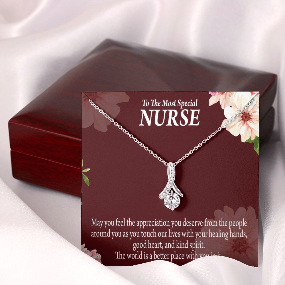 Special Nurse Alluring Ribbon Necklace-Express Your Love Gifts