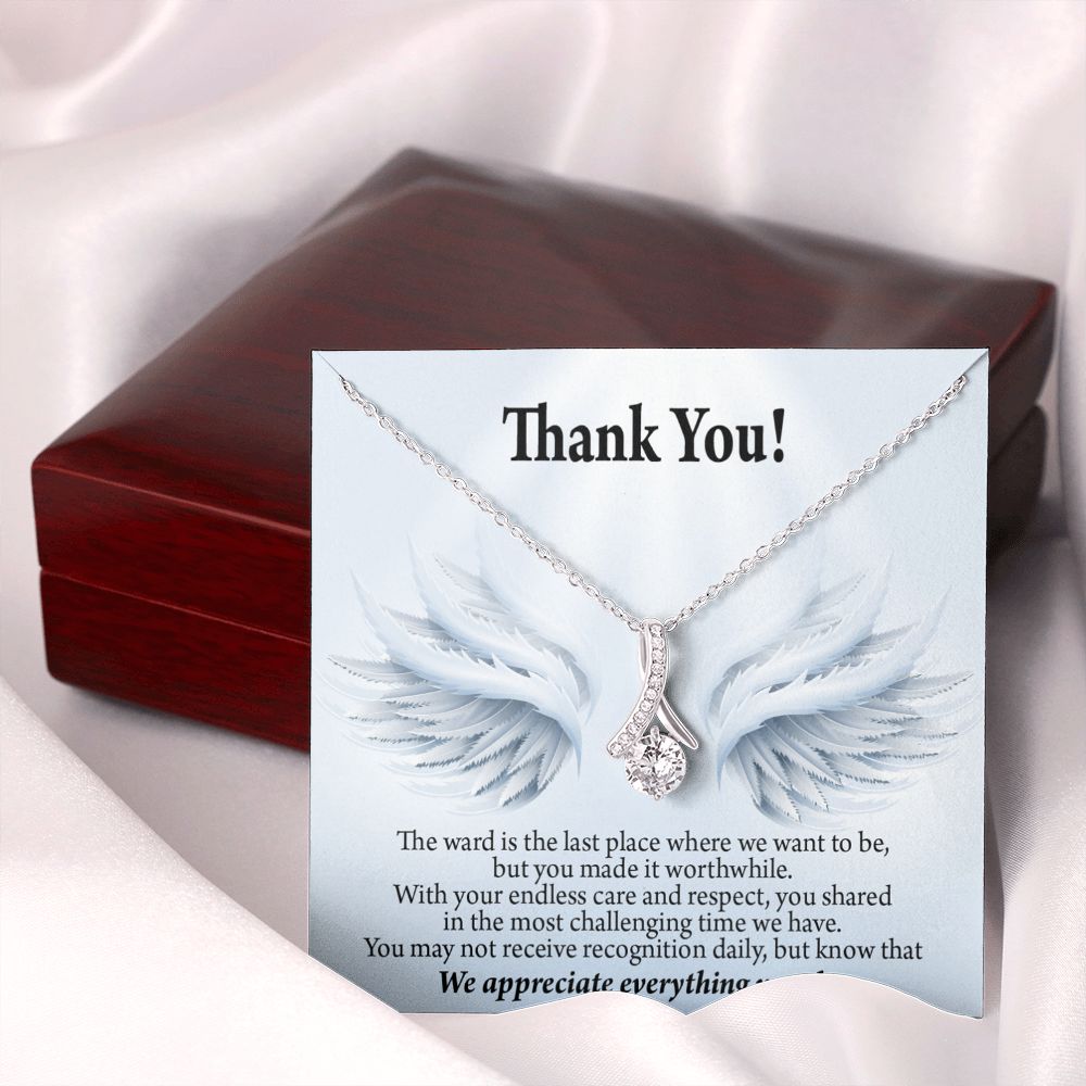 Thank You Present for Healthcare Workers Alluring Ribbon Necklace-Express Your Love Gifts