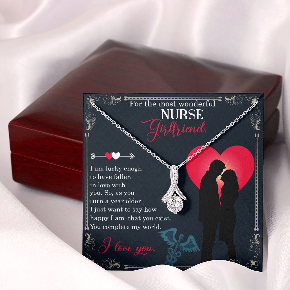 For the most wonderful nurse girlfriend Alluring Ribbon Necklace-Express Your Love Gifts