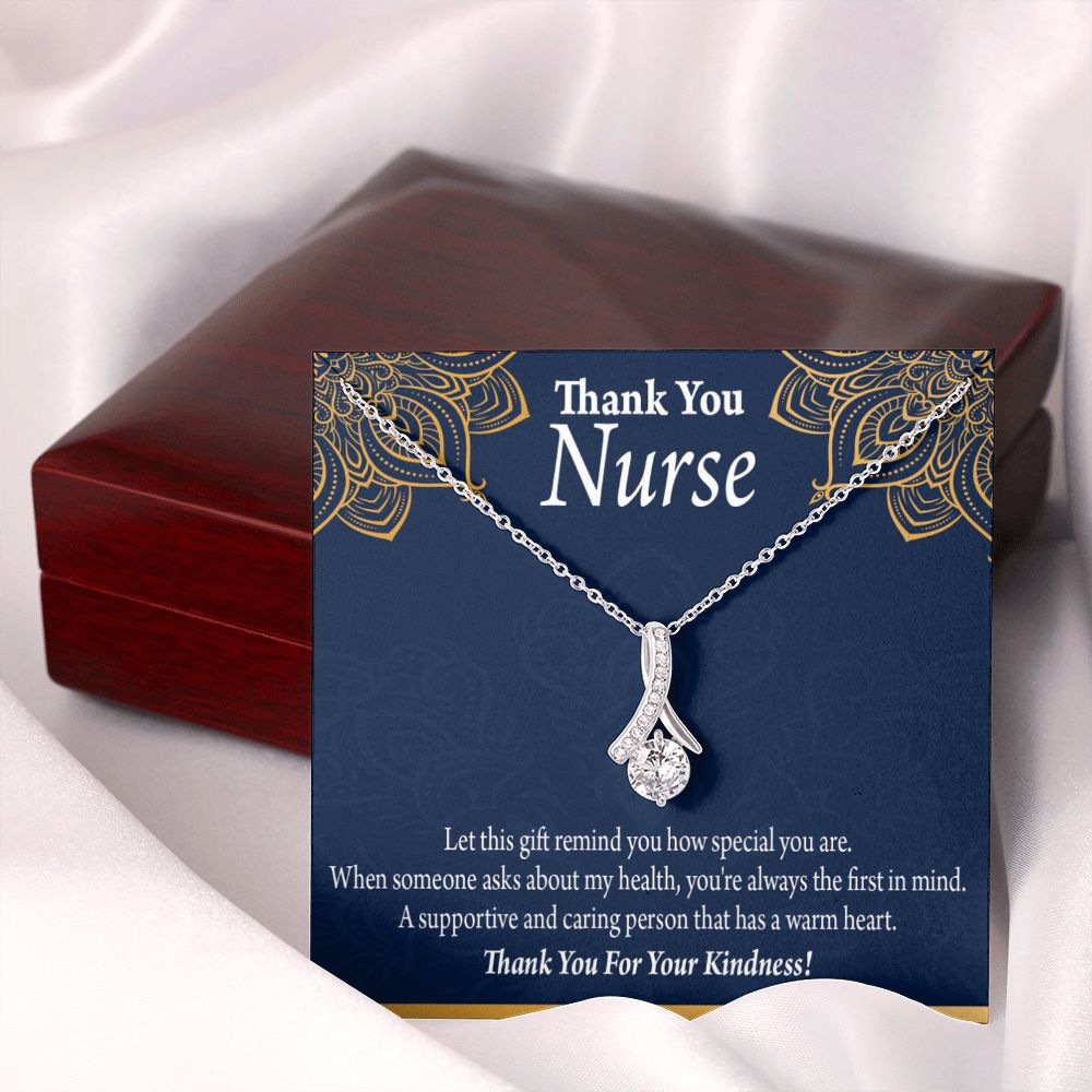 Thank You Nurse Alluring Ribbon Necklace-Express Your Love Gifts