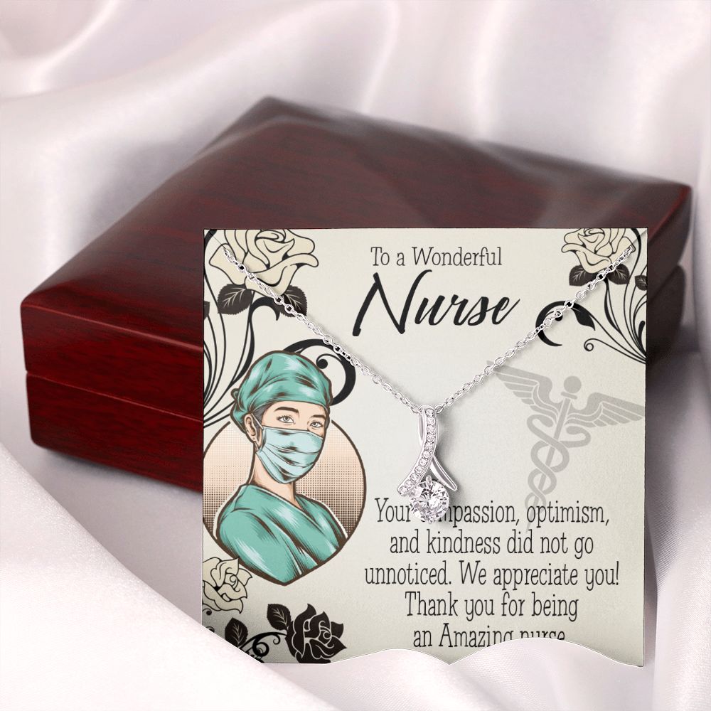 Thank Your Nurse Gift Alluring Ribbon Necklace-Express Your Love Gifts