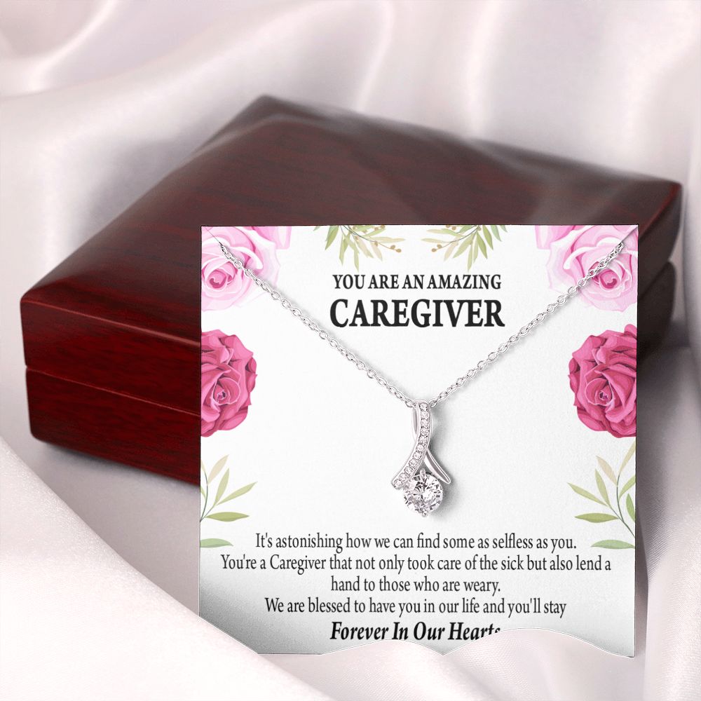 Caregiver Necklace Alluring Ribbon Necklace-Express Your Love Gifts
