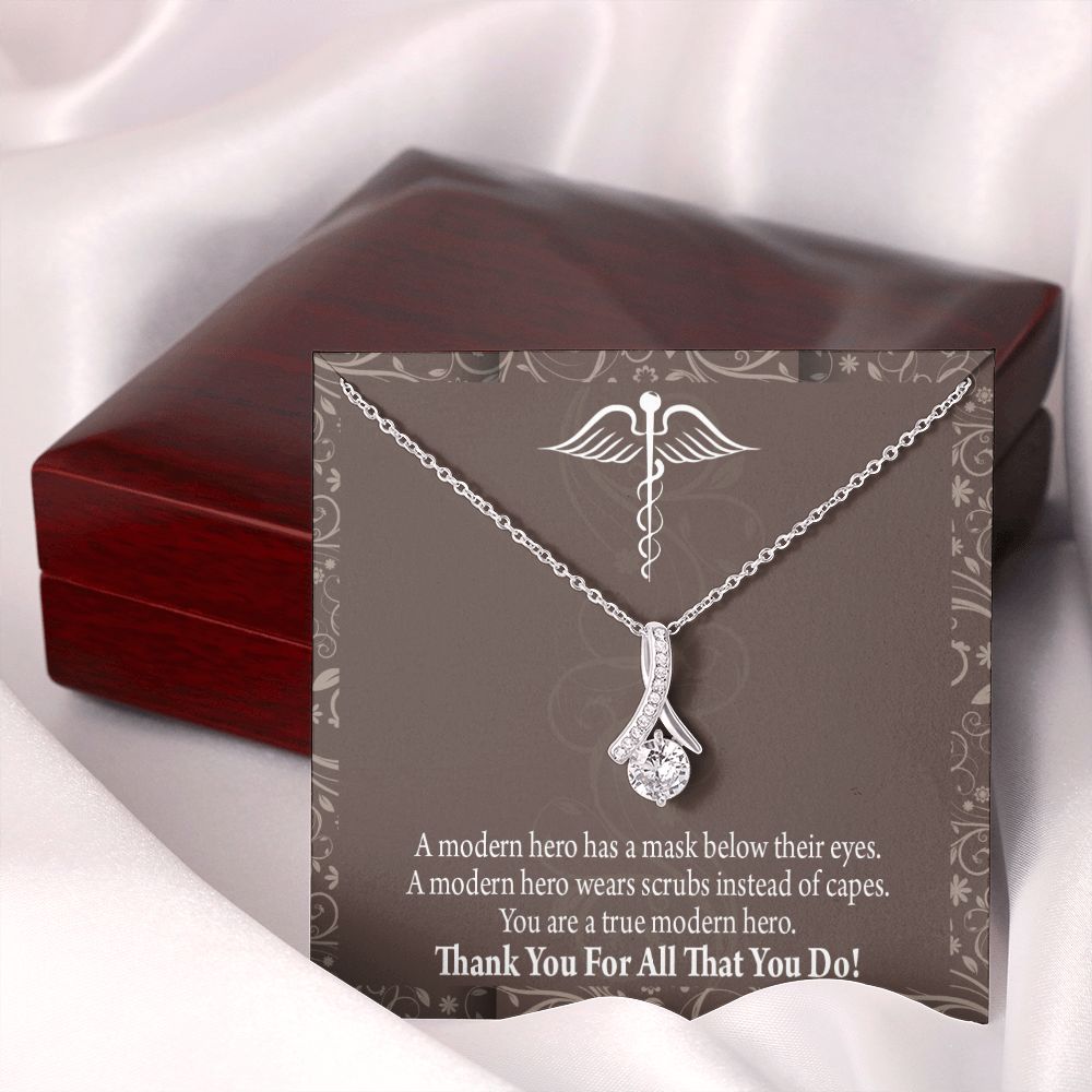 Medical Hero Appreciation Alluring Ribbon Necklace-Express Your Love Gifts