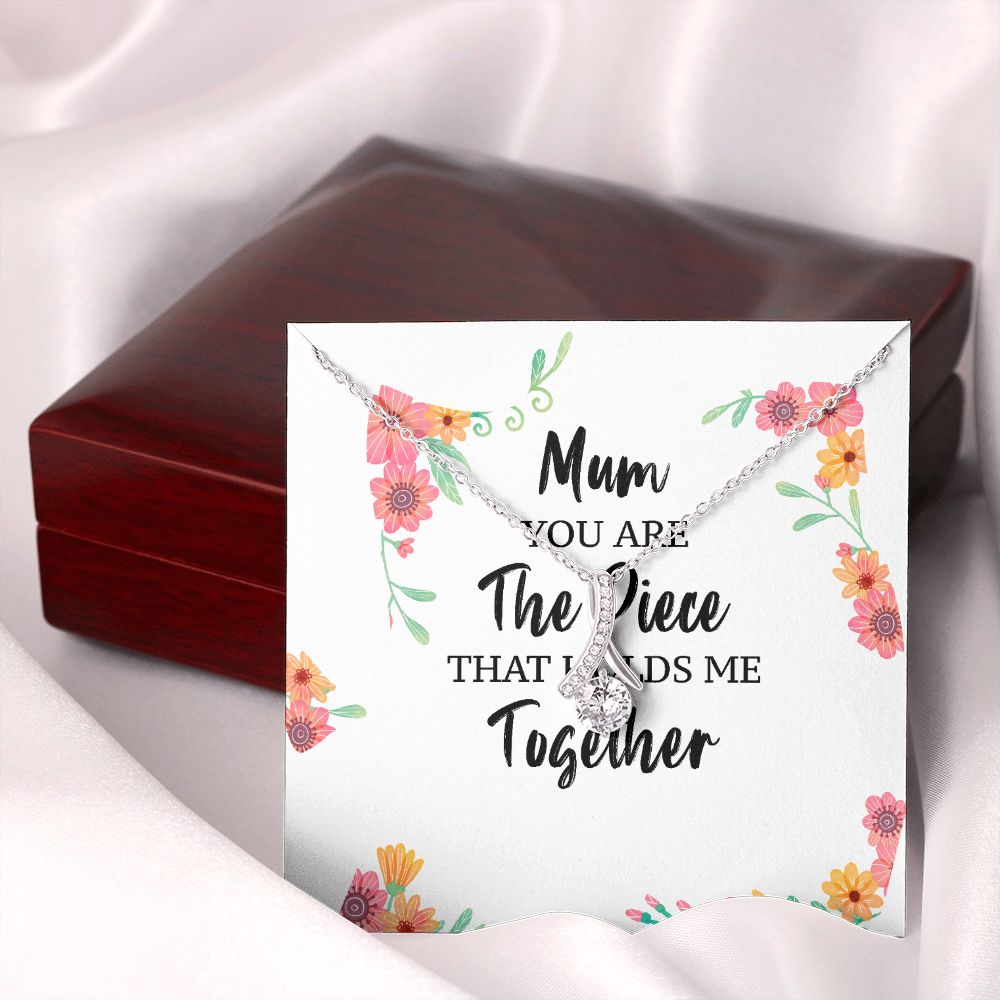 Mum You Are The Piece Alluring Ribbon Necklace-Express Your Love Gifts