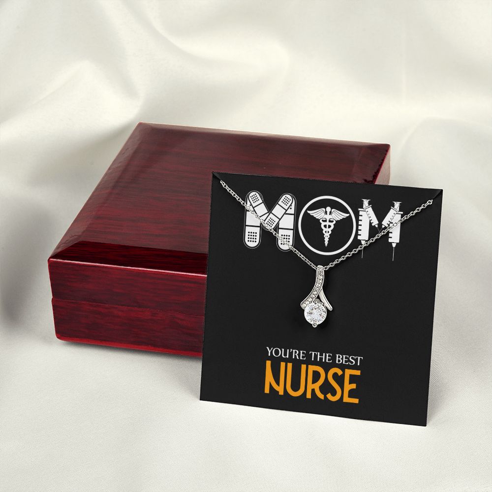 Mom Nurse Alluring Ribbon Necklace-Express Your Love Gifts