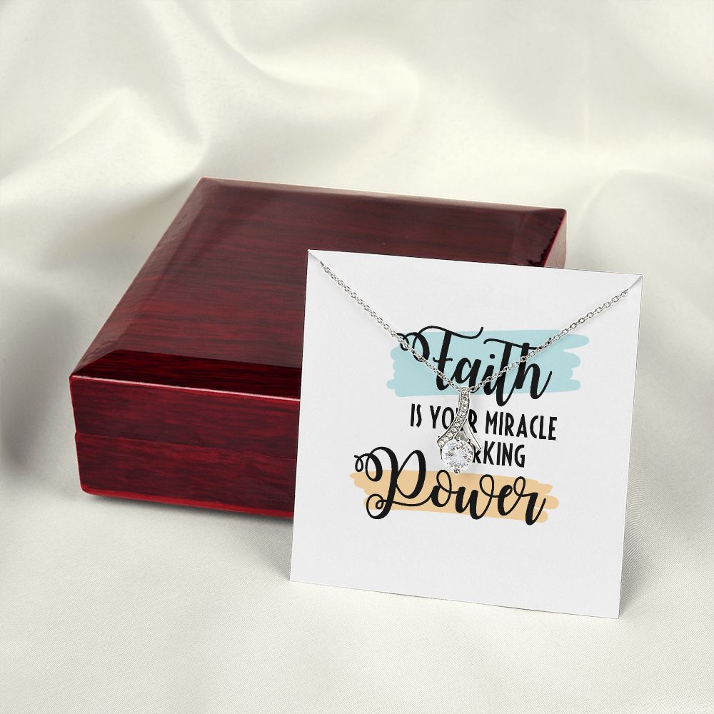 Faith Alluring Ribbon Necklace-Express Your Love Gifts