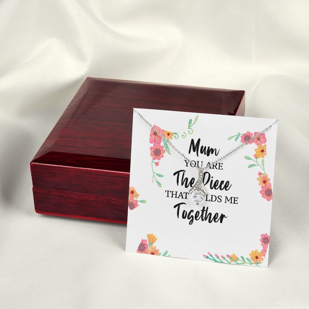 Mum You Are The Piece Alluring Ribbon Necklace-Express Your Love Gifts