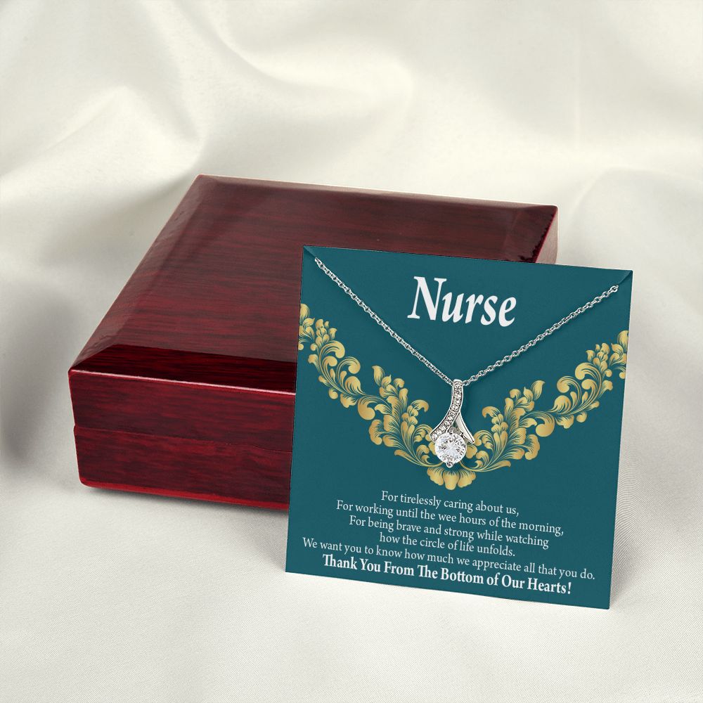 Thank You Medical Hero Alluring Ribbon Necklace-Express Your Love Gifts