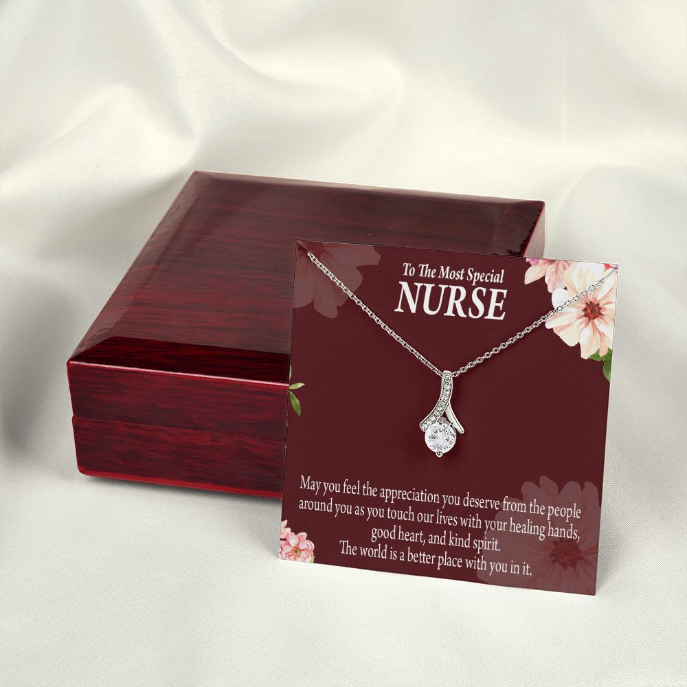 Special Nurse Alluring Ribbon Necklace-Express Your Love Gifts