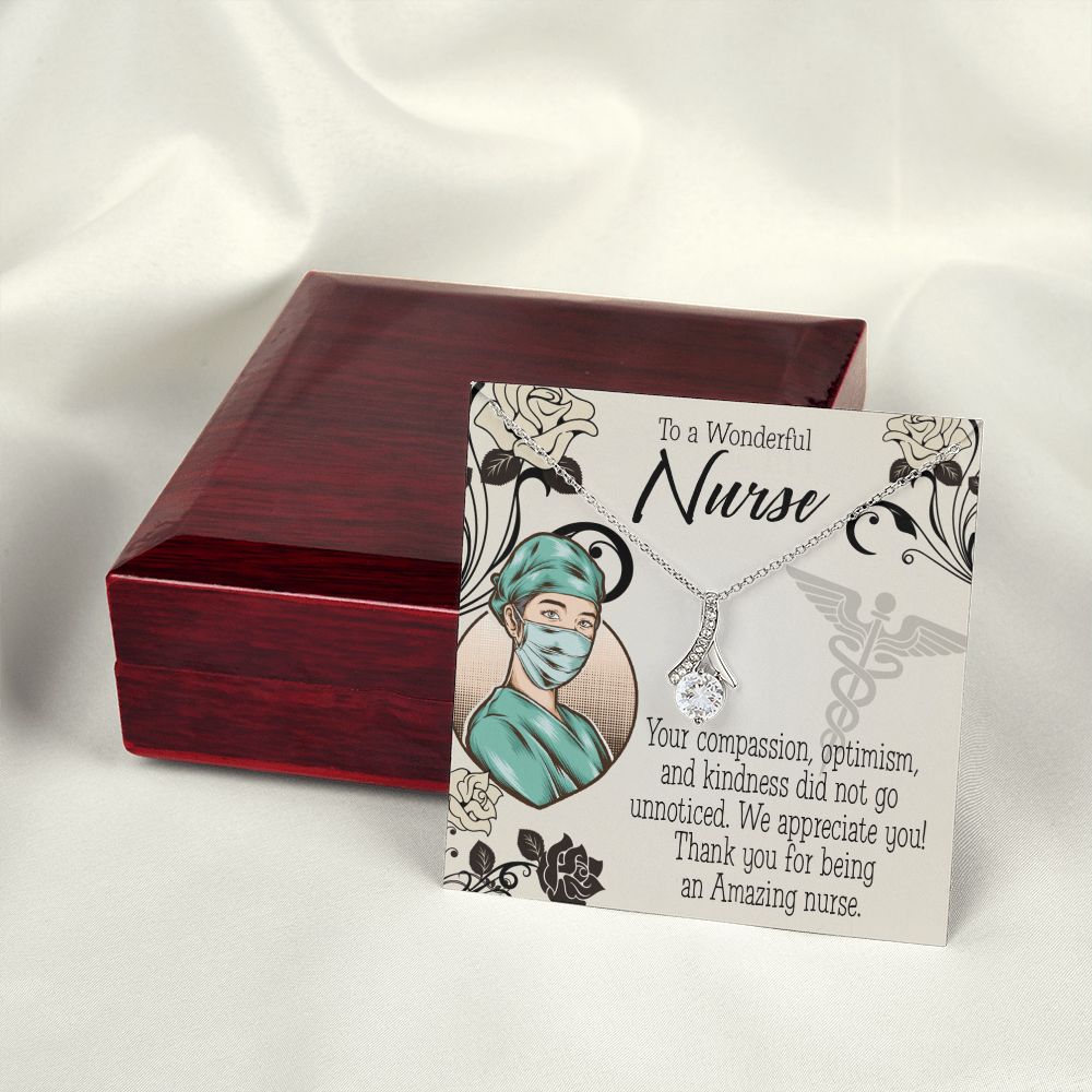 Thank Your Nurse Gift Alluring Ribbon Necklace-Express Your Love Gifts