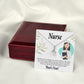 Simple Thank You Nurse Alluring Ribbon Necklace-Express Your Love Gifts