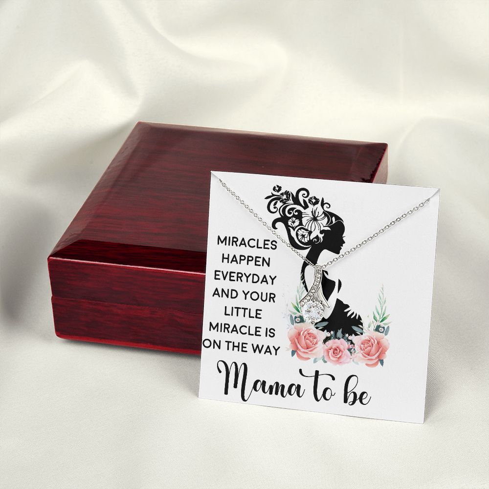 Mama To Be Alluring Ribbon Necklace-Express Your Love Gifts