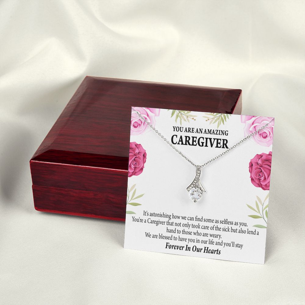 Caregiver Necklace Alluring Ribbon Necklace-Express Your Love Gifts