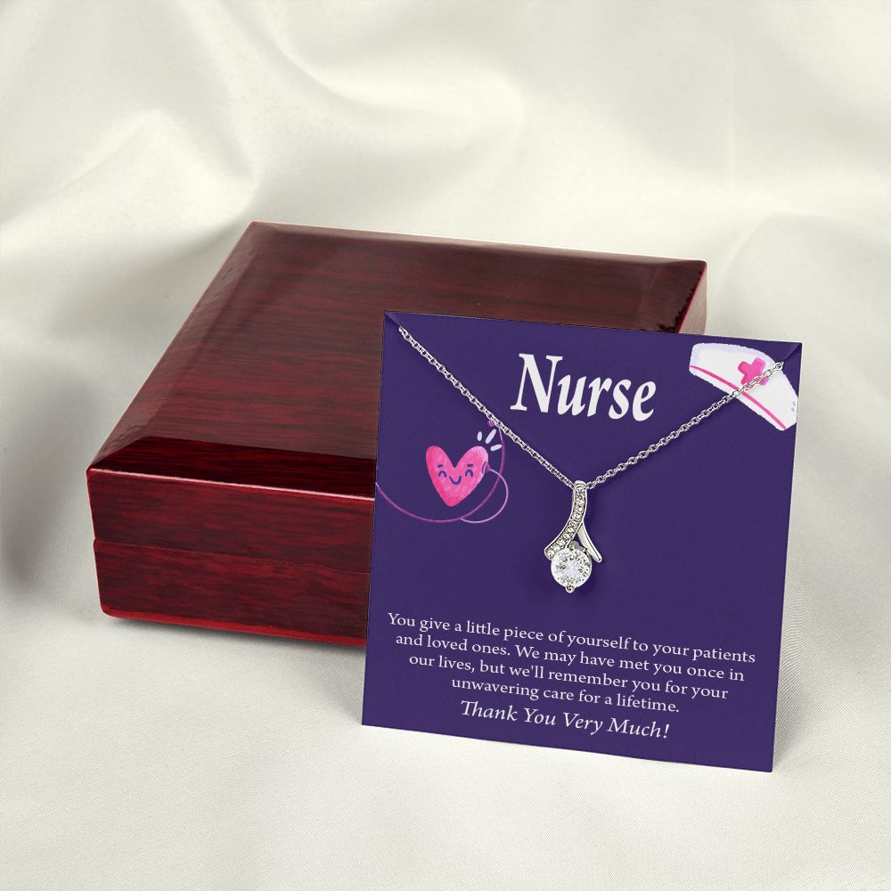 Remarkable Nurse Alluring Ribbon Necklace-Express Your Love Gifts