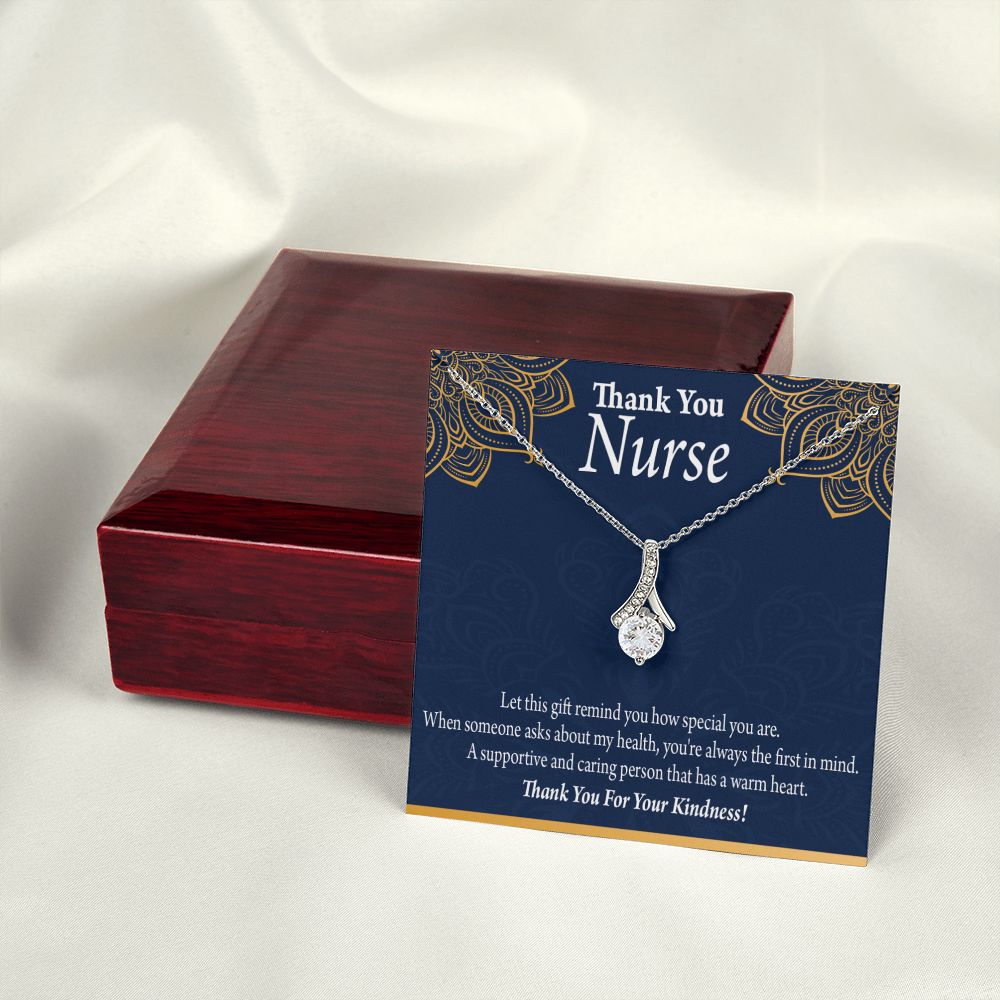 Thank You Nurse Alluring Ribbon Necklace-Express Your Love Gifts