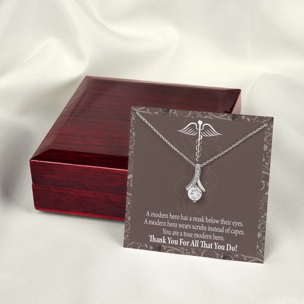 Medical Hero Appreciation Alluring Ribbon Necklace-Express Your Love Gifts