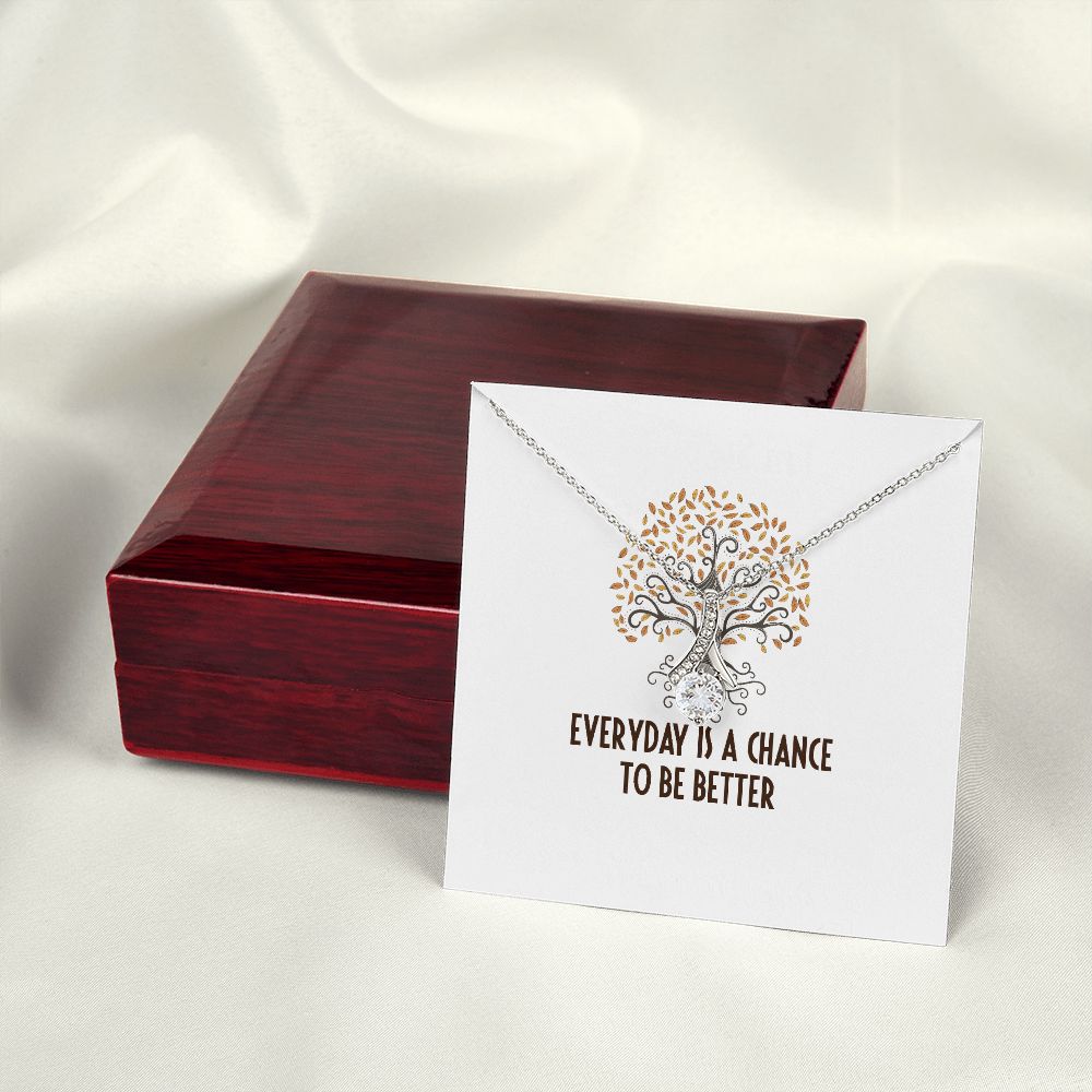 Everyday is a Chance Alluring Ribbon Necklace-Express Your Love Gifts