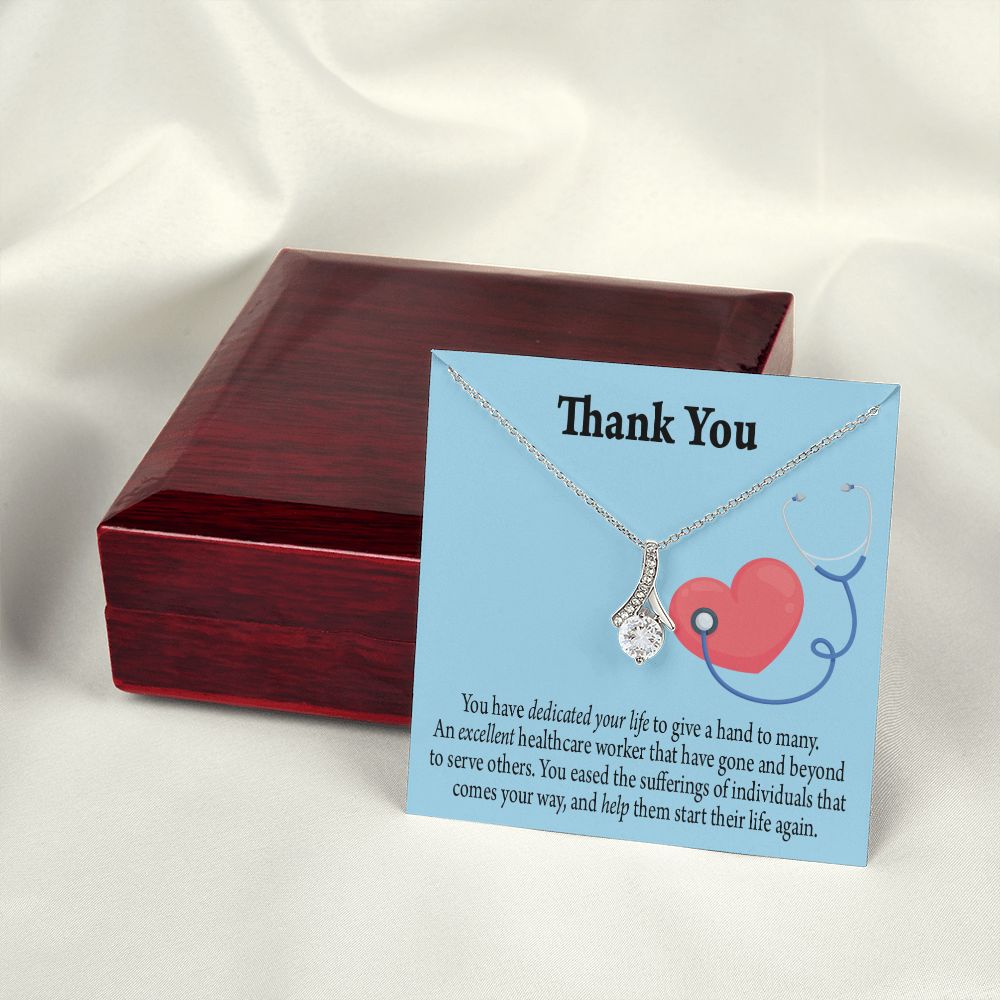 Gift Idea For Hospital Staff Alluring Ribbon Necklace-Express Your Love Gifts
