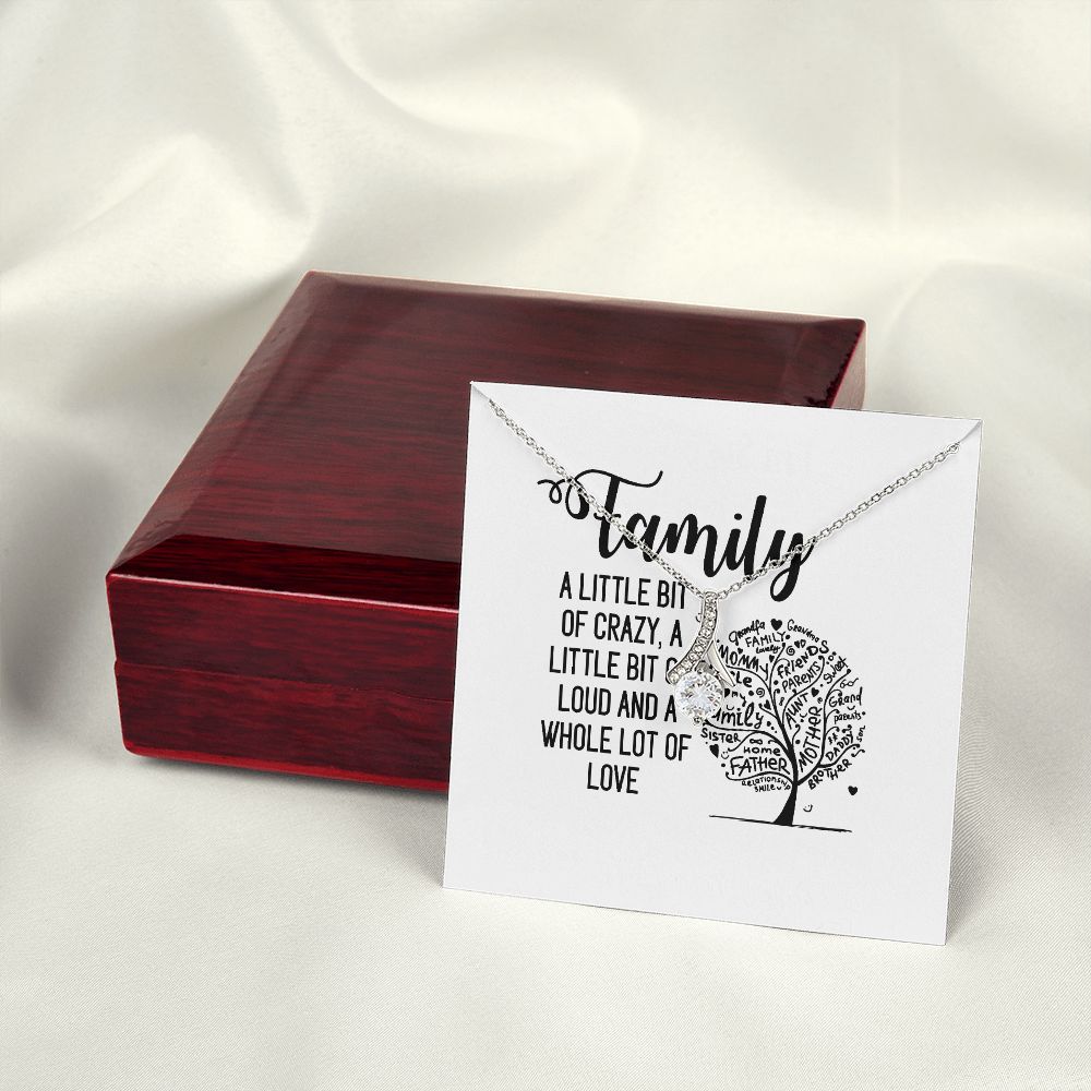 Family Alluring Ribbon Necklace-Express Your Love Gifts