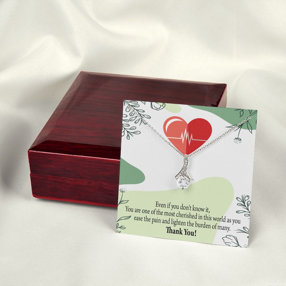Thank You Necklace Medical Alluring Ribbon Necklace-Express Your Love Gifts