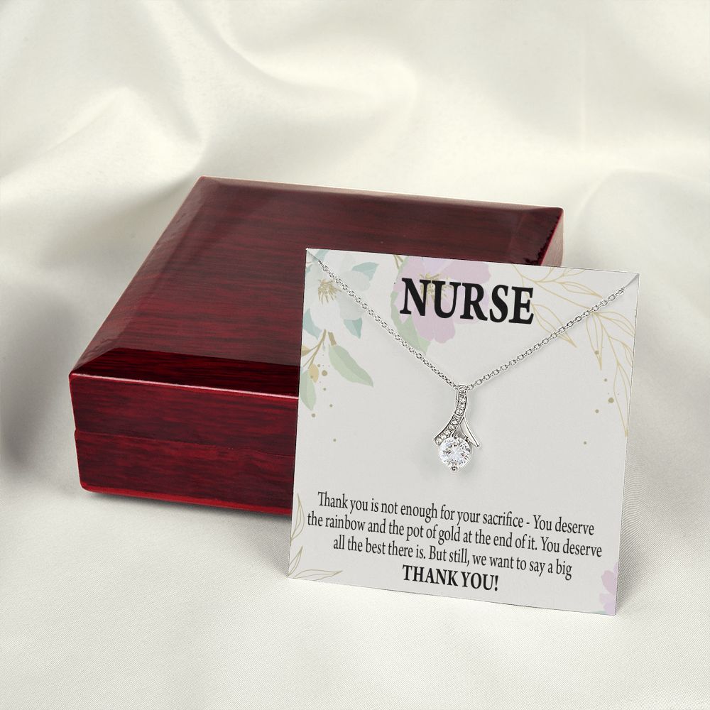 Gift For Healthcare Workers Alluring Ribbon Necklace-Express Your Love Gifts