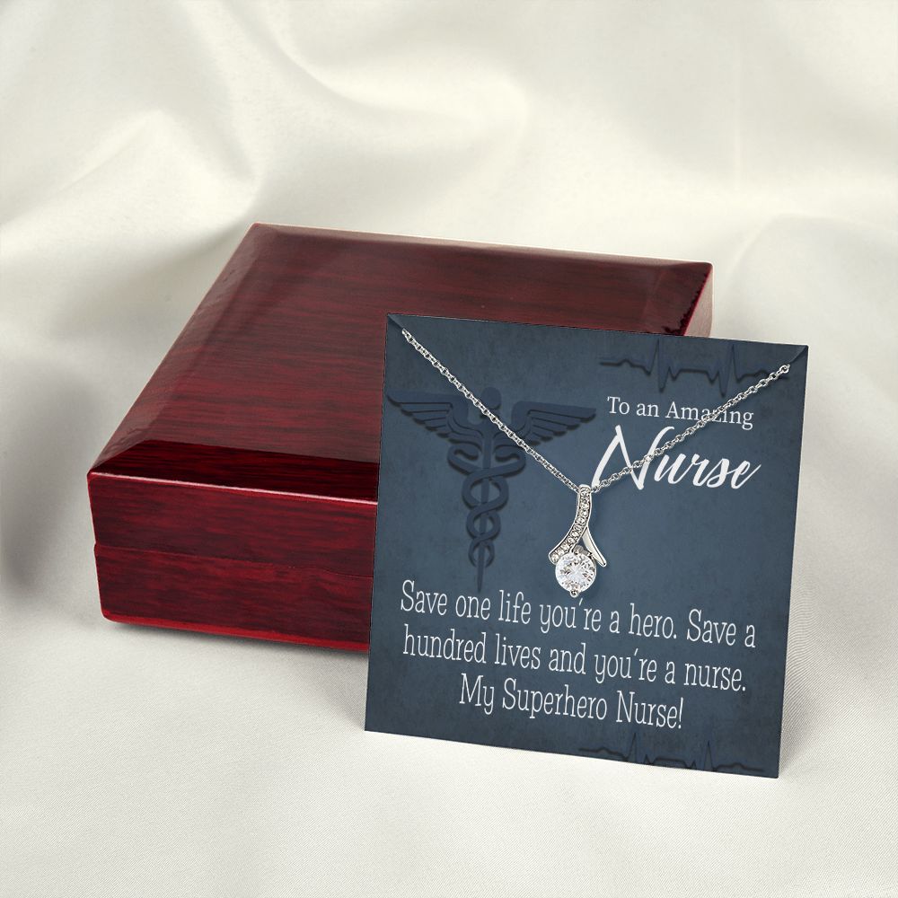 My Superhero Nurse! Alluring Ribbon Necklace-Express Your Love Gifts