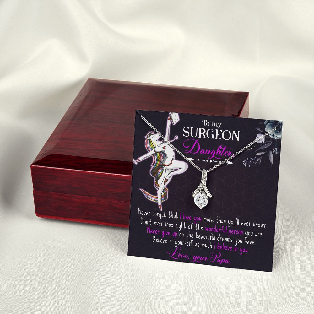 To my Surgeon Daughter Alluring Ribbon Necklace-Express Your Love Gifts