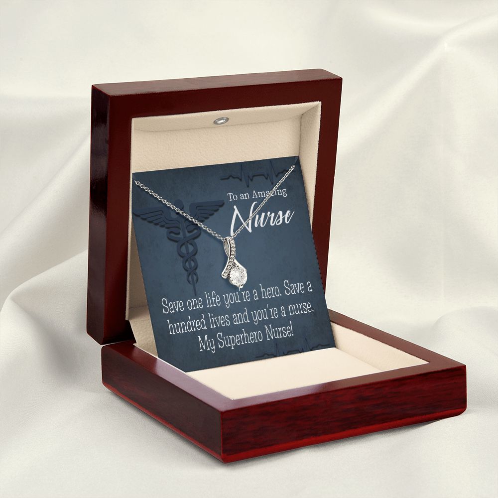 My Superhero Nurse! Alluring Ribbon Necklace-Express Your Love Gifts