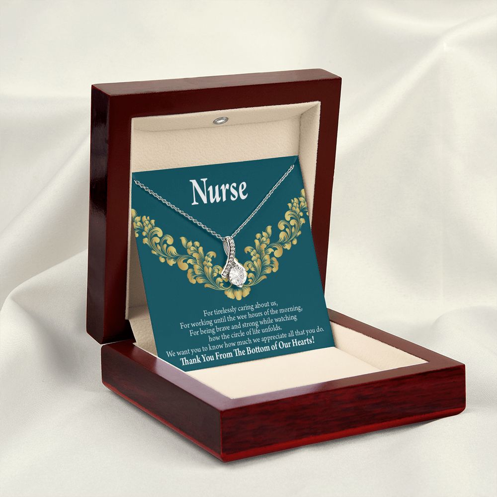 Thank You Medical Hero Alluring Ribbon Necklace-Express Your Love Gifts