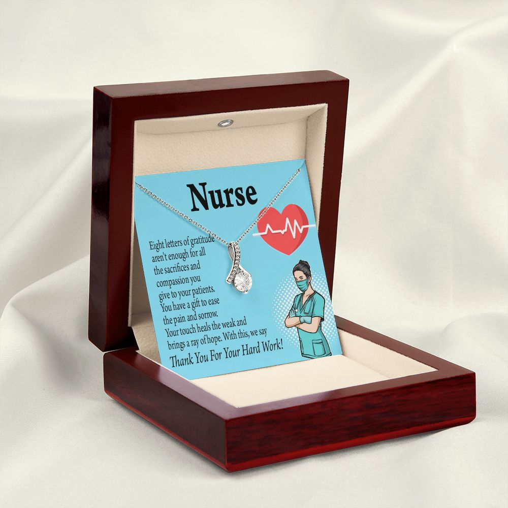 RN Nurse Gift Alluring Ribbon Necklace-Express Your Love Gifts