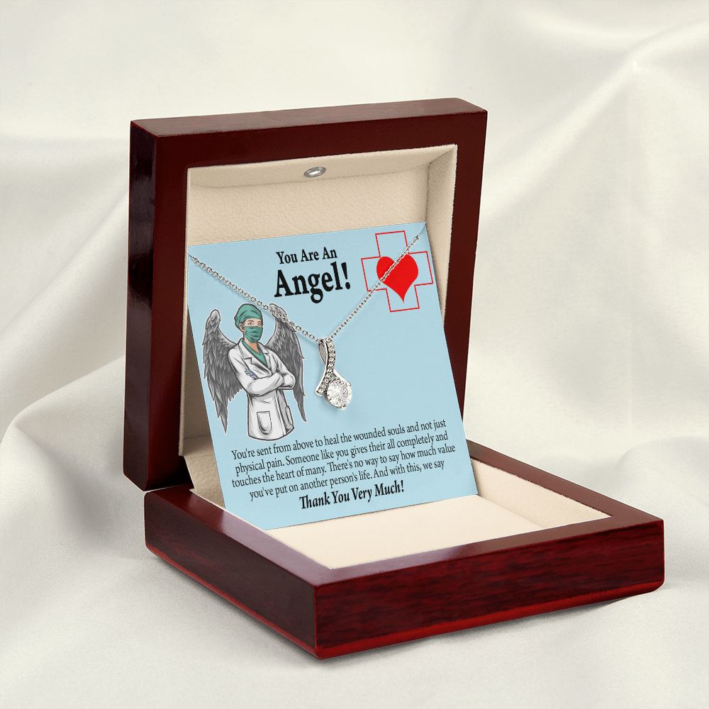 You Are an Angel Nurse Alluring Ribbon Necklace-Express Your Love Gifts