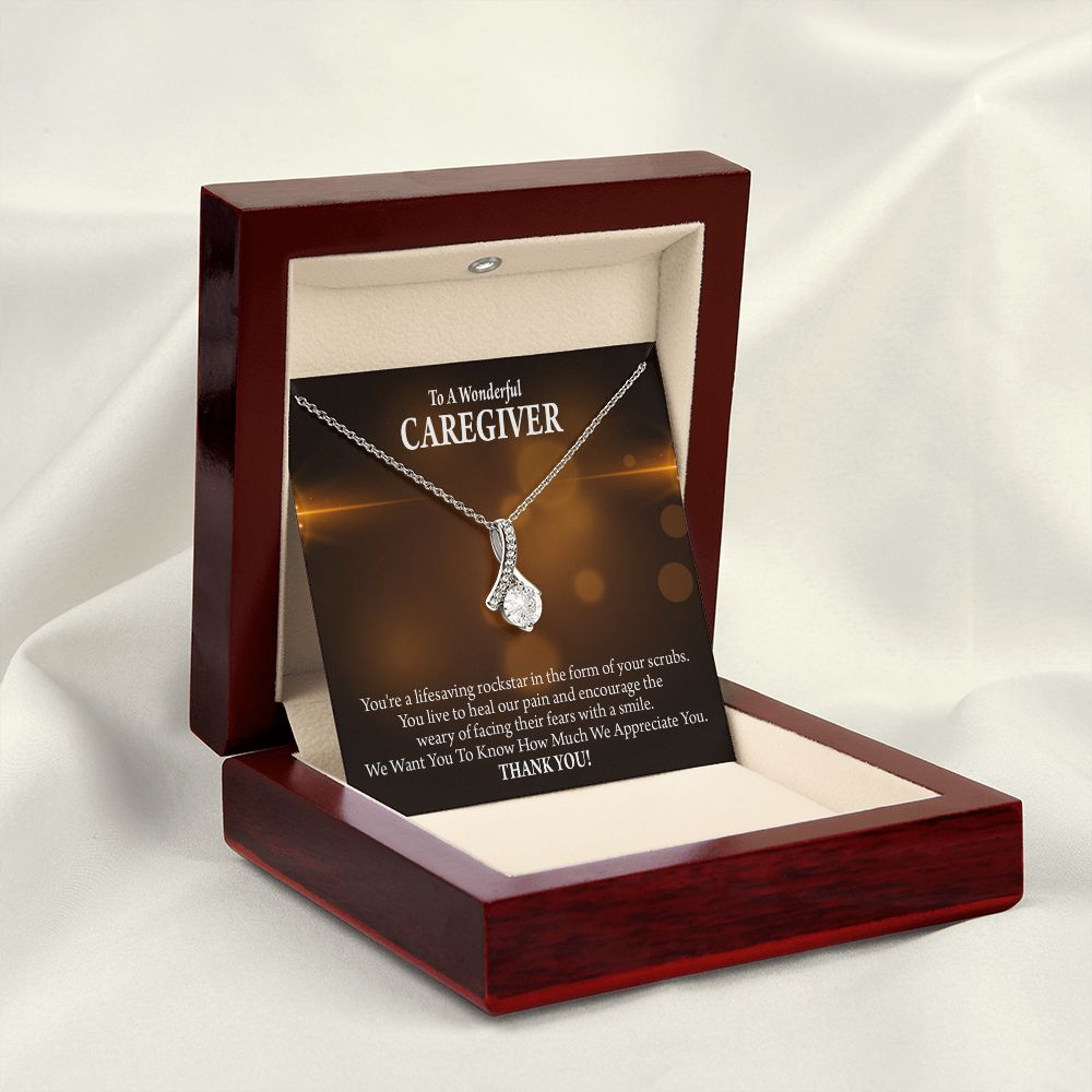 Rockstar Caregiver Alluring Ribbon Necklace-Express Your Love Gifts