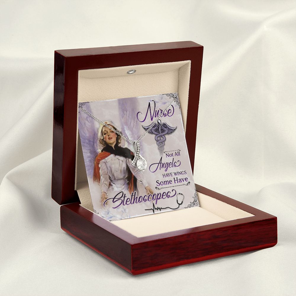 Not aAll Angels Have Wings Alluring Ribbon Necklace-Express Your Love Gifts