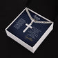 To My Son On Your Graduation Day Personalized Steel Cross Cuban Link Chain-Express Your Love Gifts