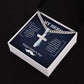 To My Dad My Hero Personalized Steel Cross Cuban Link Chain-Express Your Love Gifts