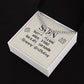 To My Son You're One of a Kind Personalized Steel Cross Cuban Link Chain-Express Your Love Gifts