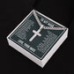 To My Husband I Love You With Every Ounce Personalized Steel Cross Cuban Link Chain-Express Your Love Gifts